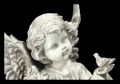 Grabengel Figur Mit Vogel Und Blume -FIGUREN Verkäufe 2D FS23226 Grabengel Figur mit Vogel und Blume 8 1280x1280