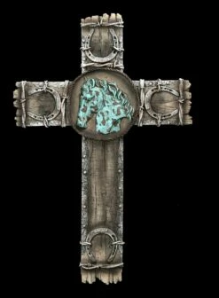 Western Kruzifix Mit Pferde Emblem