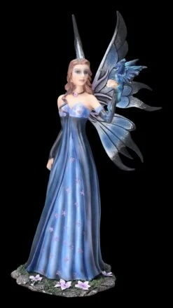 Elfenfigur - Rebecca Mit Blauem Kleid Und Drache -FIGUREN Verkäufe 2D FS23479 Elfenfigur Rebecca mit blauem Kleid und Drache 7 1280x1280