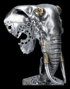 Steampunk Dekofigur - Silberfarbener Elefant -FIGUREN Verkäufe 2D FS23482 Steampunk Dekofigur Silberfarbener Elefant 10 1280x1280
