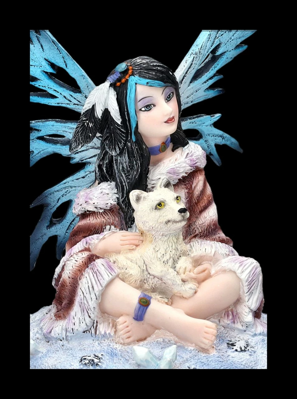Elfenfigur - Polara Mit Babywolf 9 Elfenfigur - Polara Mit Babywolf – Bild 7