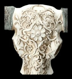 Bullen Totenkopf - Verziert Mit Ständer 15 Bullen Totenkopf - Verziert Mit Ständer -FIGUREN Verkäufe 2D FS23525 Bullen Totenkopf mit Verzierungen und St nder 7 1280x1280