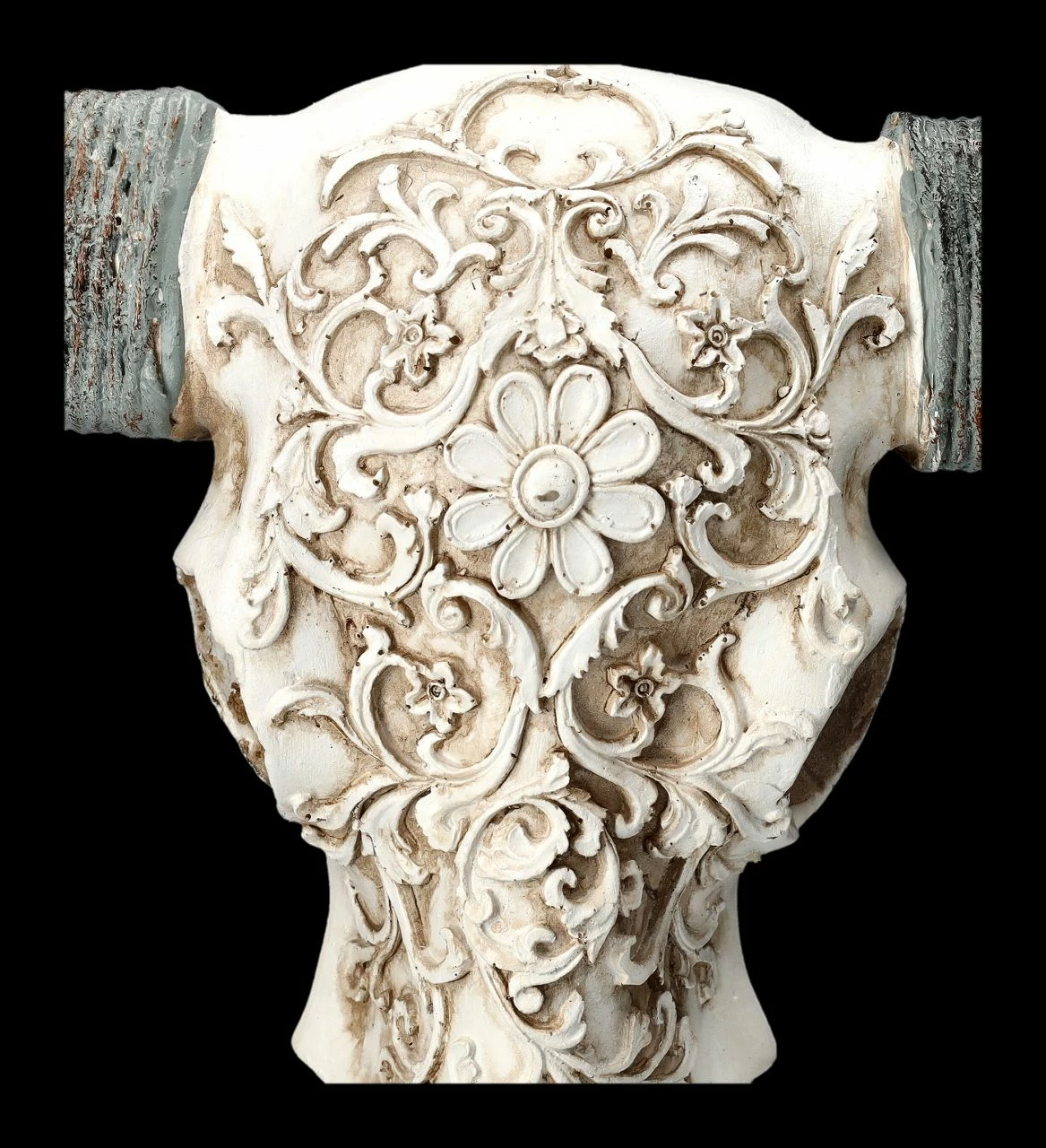 Bullen Totenkopf - Verziert Mit Ständer 9 Bullen Totenkopf - Verziert Mit Ständer – Bild 7