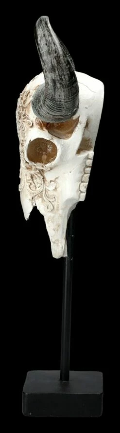 Stier Totenkopf - Verziert Mit Ständer -FIGUREN Verkäufe 2D FS23526 Stier Totenkopf mit Verziehrungen und St nder 2 1280x1280