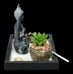 Buddha Figur Mit Zen Garten Schwarz-grau -FIGUREN Verkäufe 2D FS23529 Buddha Figur mit Zen Garten schwarz grau 4 1280x1280