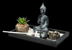 Buddha Figur Mit Zen Garten Schwarz-grau -FIGUREN Verkäufe 2D FS23529 Buddha Figur mit Zen Garten schwarz grau 6 1280x1280