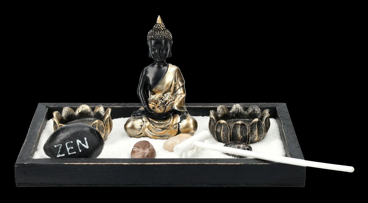 Buddha Figur Mit Zen Garten Set 3 Buddha Figur Mit Zen Garten Set