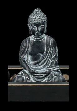 Buddha Figur Mit Teelichthaltern -FIGUREN Verkäufe 2D FS23531 Buddha Figur mit Zen Garten schwarz 7 1280x1280
