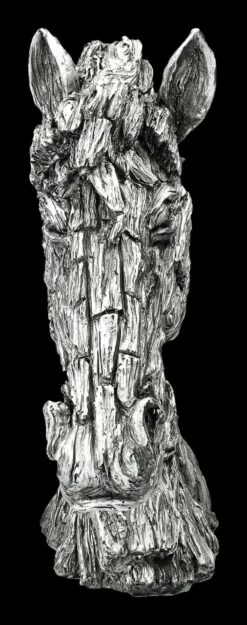 Pferdekopf Büste - Holzoptik Silberfarben -FIGUREN Verkäufe 2D FS23543 Pferdekopf B ste Holzoptik silberfarben 2 1280x1280
