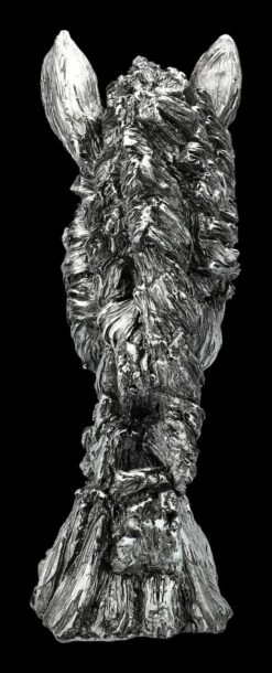 Pferdekopf Büste - Holzoptik Silberfarben -FIGUREN Verkäufe 2D FS23543 Pferdekopf B ste Holzoptik silberfarben 4 1280x1280