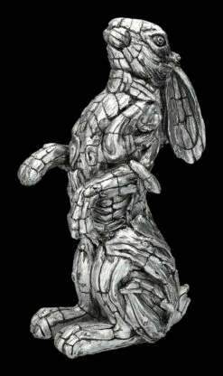 Hasenfigur - Holzoptik Silberfarben -FIGUREN Verkäufe 2D FS23544 Hasenfigur Holzoptik silberfarben 5 1280x1280