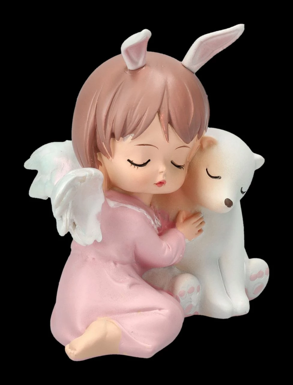 Dekofigur - Schlafendes Engelchen Mit Eisbär 4 Dekofigur - Schlafendes Engelchen Mit Eisbär – Bild 2