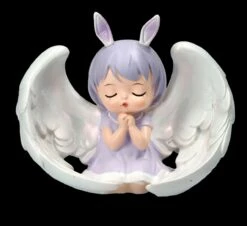 Dekofigur - Betendes Engelchen Mit Flügeln Lila