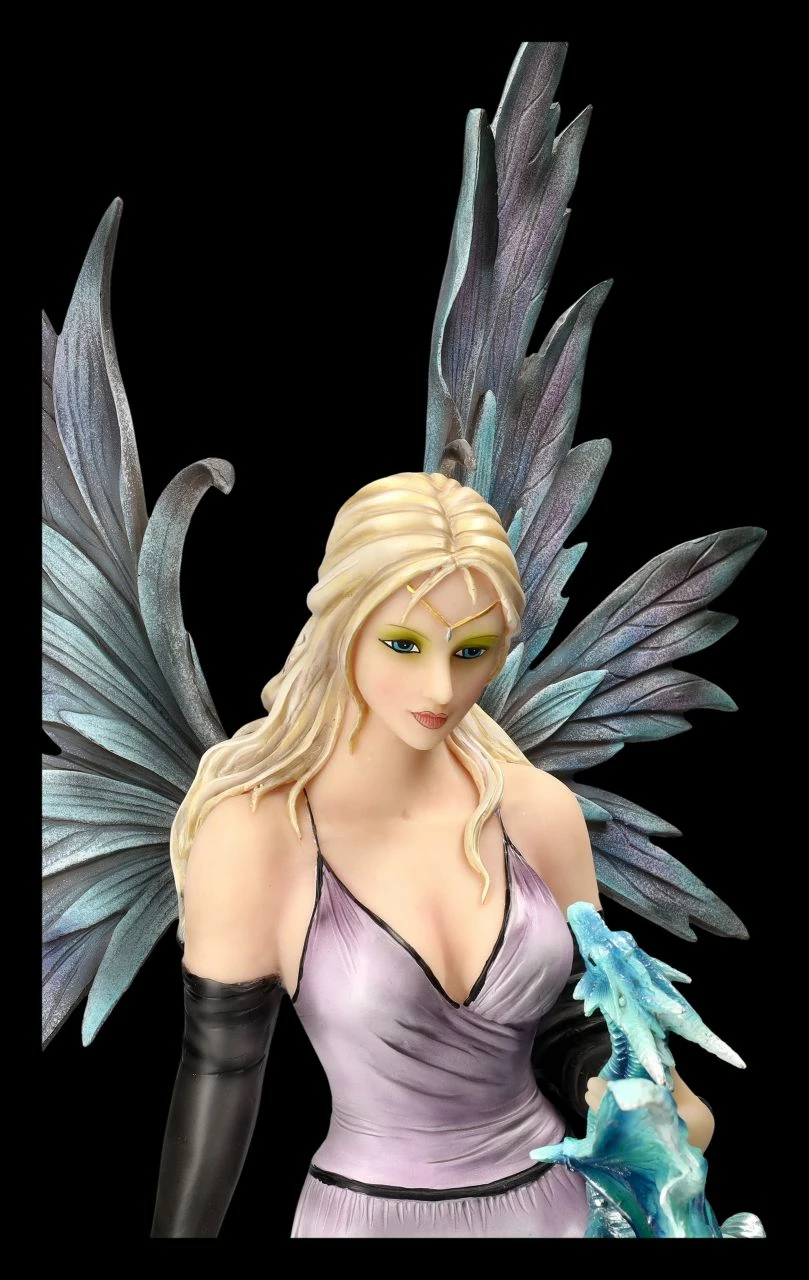 Elfenfigur Lila Auf Weltenbaum Mit Drache 9 Elfenfigur Lila Auf Weltenbaum Mit Drache – Bild 7