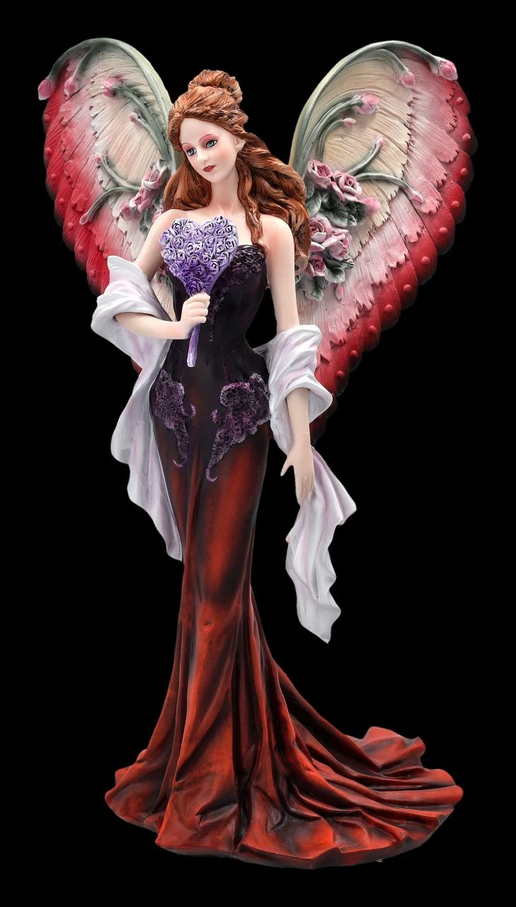 Engelfigur In Rotem Ballkleid 4 Engelfigur In Rotem Ballkleid – Bild 2