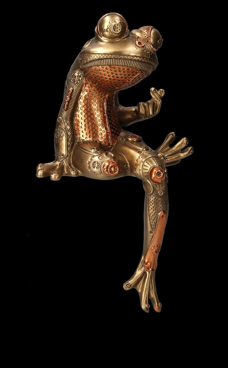 Steampunk Frosch Kantenhocker - Alpha Anura 4 Steampunk Frosch Kantenhocker - Alpha Anura – Bild 2