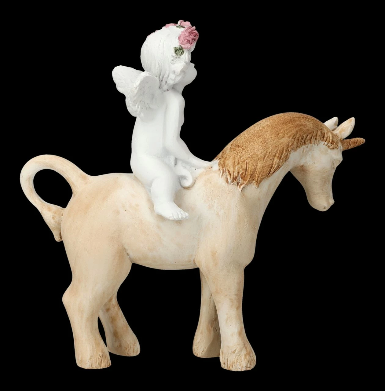 Engel Figur - Putte Auf Einhorn 6 Engel Figur - Putte Auf Einhorn – Bild 4