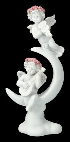 Engel Figur - Putten Musizieren Auf Mond