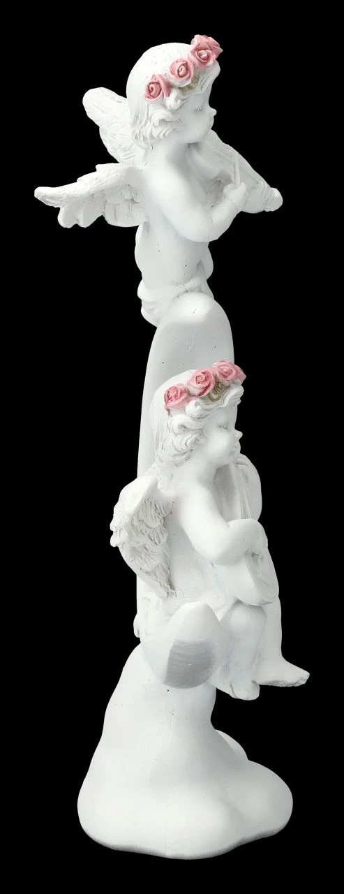 Engel Figur - Putten Musizieren Auf Mond 7 Engel Figur - Putten Musizieren Auf Mond – Bild 5