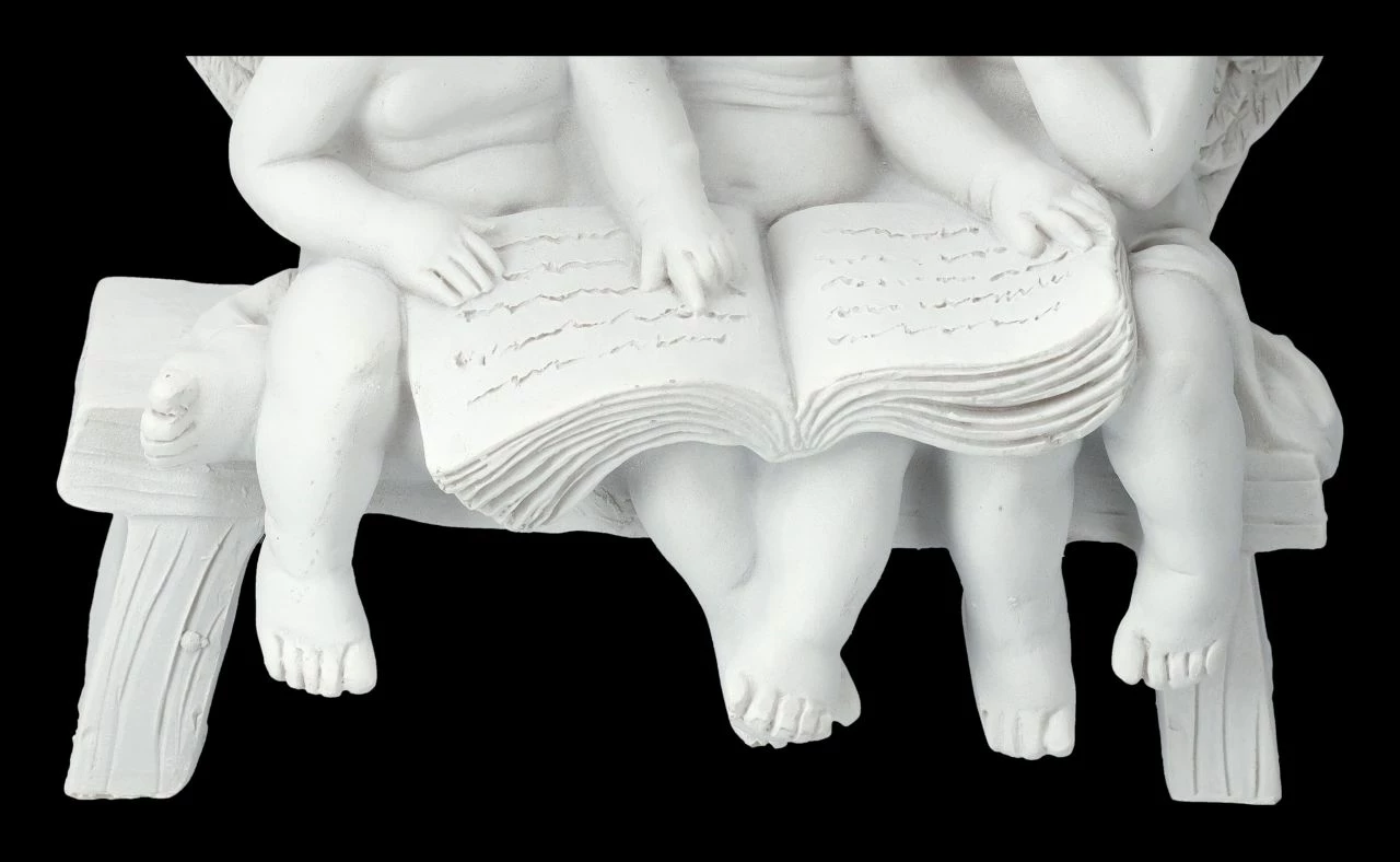 Engel Figur - Drei Putten Lesen Buch 9 Engel Figur - Drei Putten Lesen Buch – Bild 7
