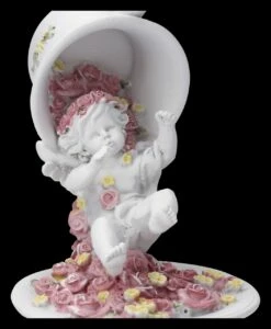Engel Figur - Putte Fällt Aus Tasse Und Rosen -FIGUREN Verkäufe 2D FS23698 Engel Figur Putte spielt mit Tasse und Rosen 10 1280x1280