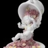 Engel Figur - Putte Fällt Aus Tasse Und Rosen