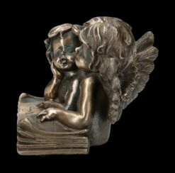 Engel Figur - Putten Auf Buch Bronziert -FIGUREN Verkäufe 2D FS23708 Engel Figur Putten auf Buch bronziert 2 1280x1280