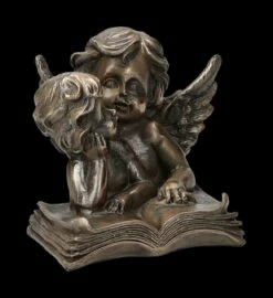 Engel Figur - Putten Auf Buch Bronziert -FIGUREN Verkäufe 2D FS23708 Engel Figur Putten auf Buch bronziert 5 1280x1280