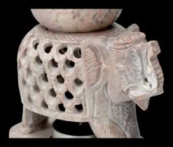 Duftlampe Elefant Aus Speckstein - Rüssel Oben -FIGUREN Verkäufe 2D FS23741 Duftlampe Elefant aus Speckstein 1 1280x1280