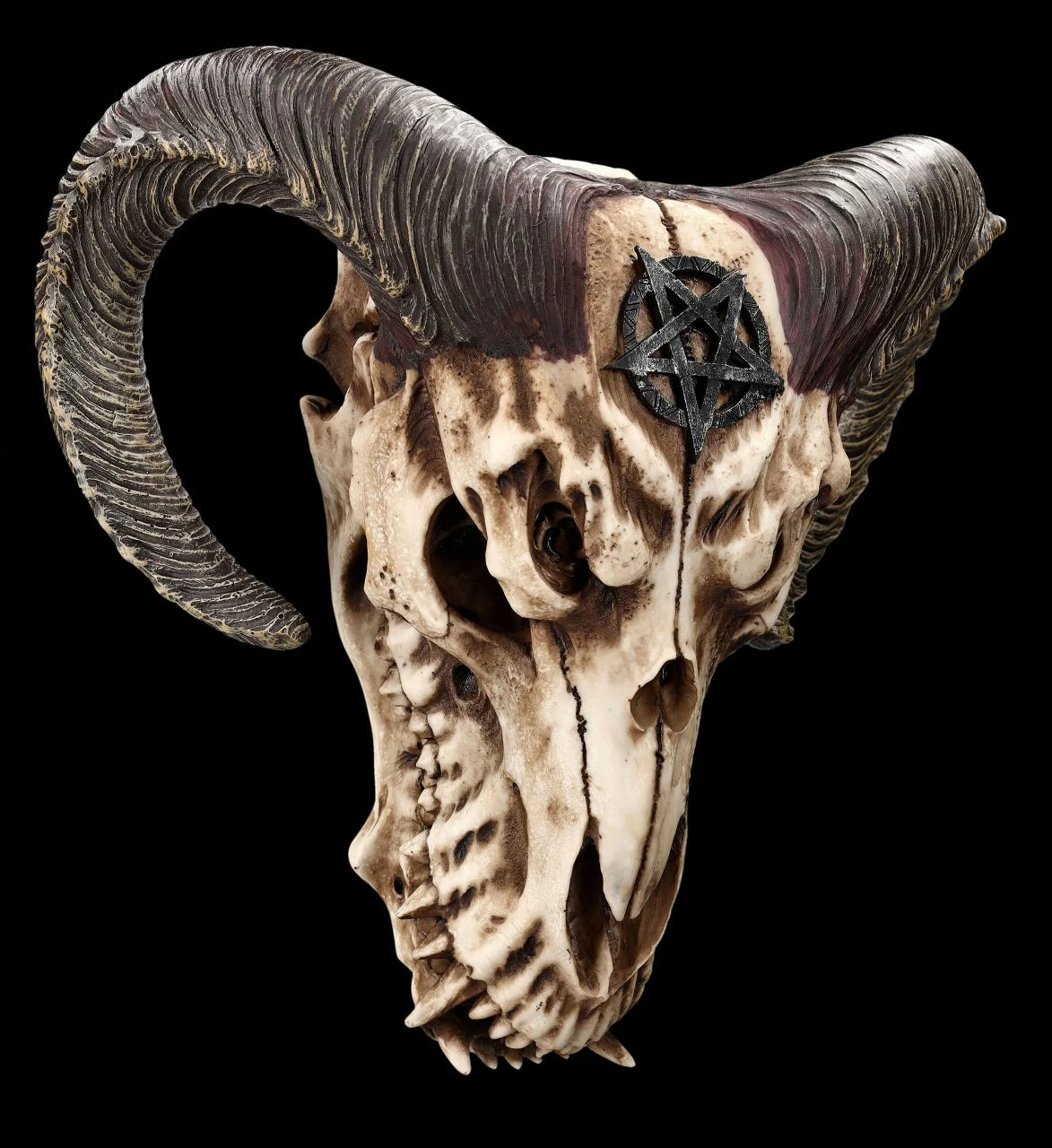 Wandrelief - Teuflischer Schädel Mit Pentagramm 4 Wandrelief - Teuflischer Schädel Mit Pentagramm – Bild 2