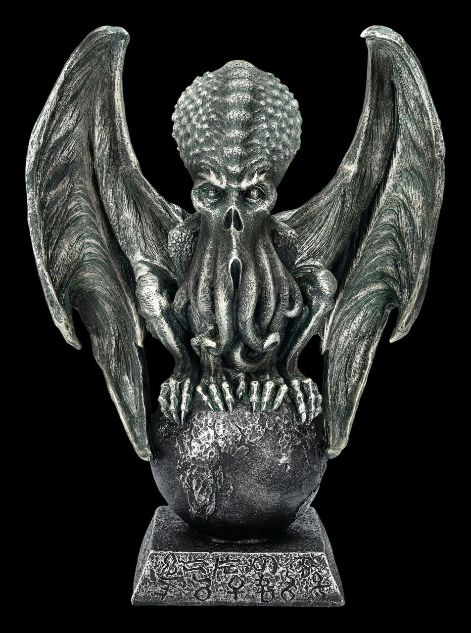 Cthulhu Figur Auf Weltkugel 3 Cthulhu Figur Auf Weltkugel