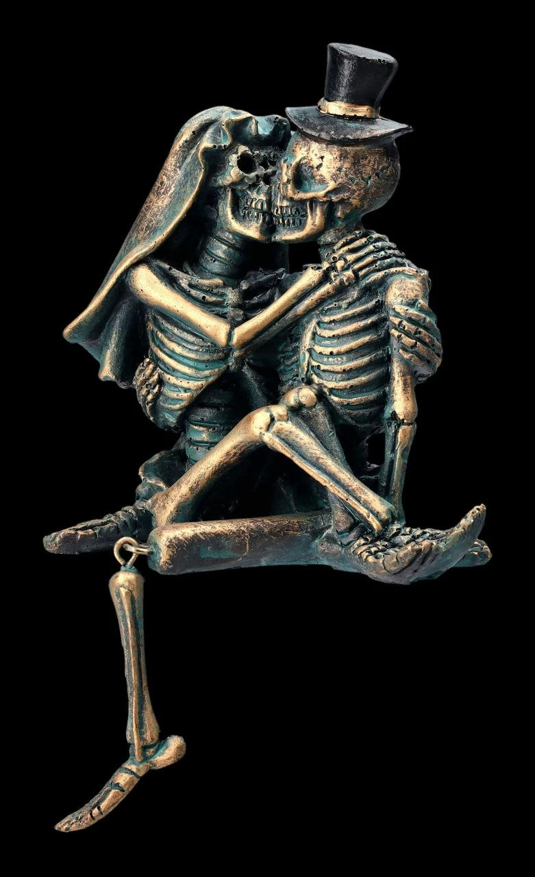 Skelett Kantenhocker Küssend - Love Never Dies 5 Skelett Kantenhocker Küssend - Love Never Dies – Bild 3