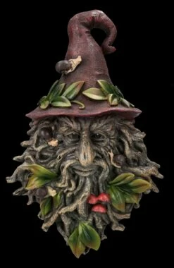 Wandrelief - Greenman Mit Zaubererhut