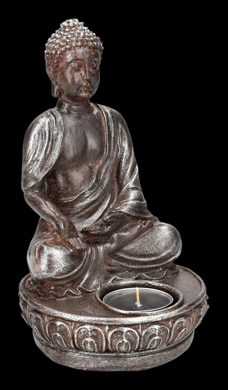 Buddha Teelichthalter 2er Set - Meditation 10 Buddha Teelichthalter 2er Set - Meditation – Bild 8