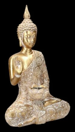 Buddha Teelichthalter - Verziert Goldfarben -FIGUREN Verkäufe 2D FS23994 Buddha Teelichthalter Verziert goldfarben 5 1280x1280