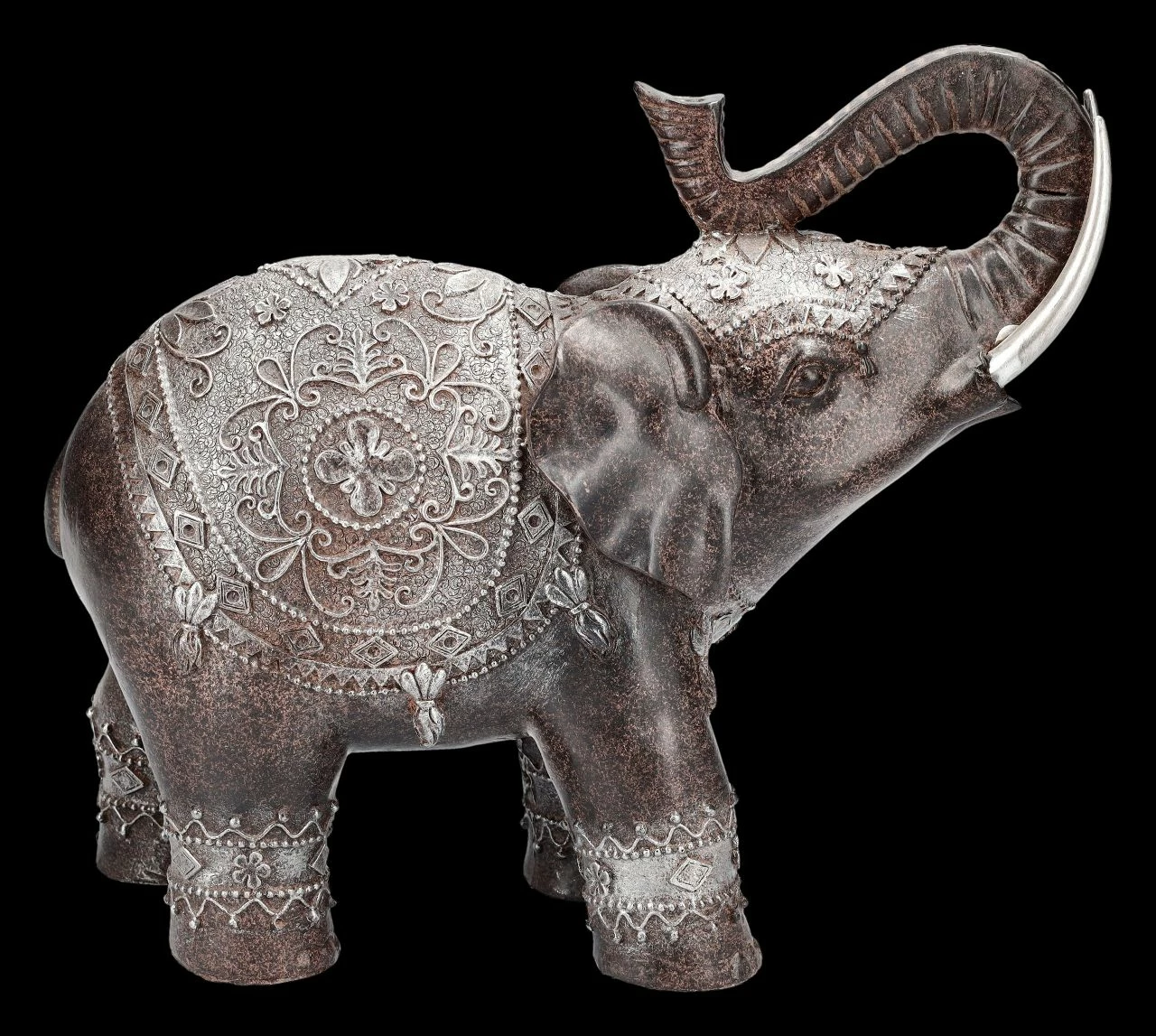 Elefanten Figur - Indisch Braun Groß 3 Elefanten Figur - Indisch Braun Groß