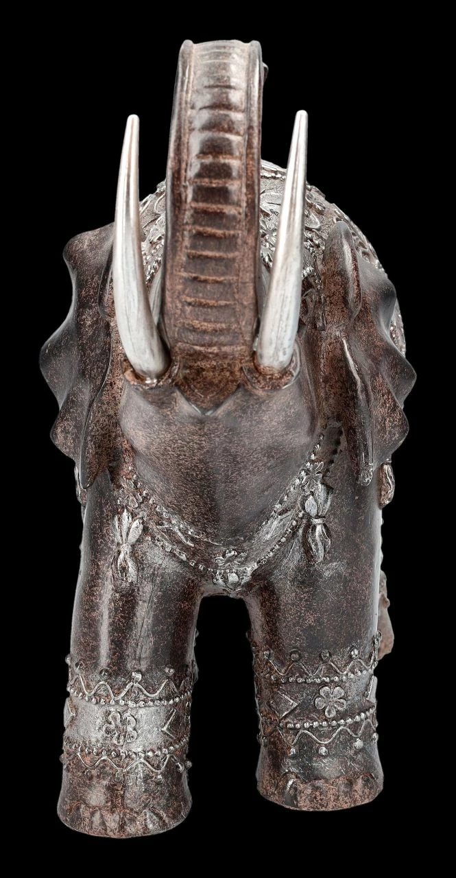 Elefanten Figur - Indisch Braun Groß 5 Elefanten Figur - Indisch Braun Groß – Bild 3