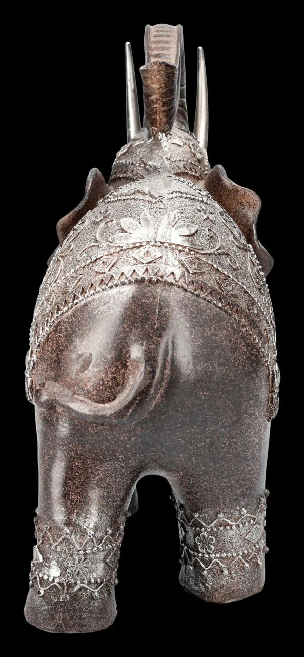 Elefanten Figur - Indisch Braun Groß 8 Elefanten Figur - Indisch Braun Groß – Bild 6