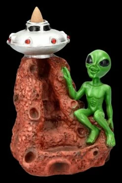 Backflow Räucherhalter - Alien Mit Ufo -FIGUREN Verkäufe 2D FS24023 Backflow Raucherhalter Alien mit Ufo 6 1280x1280