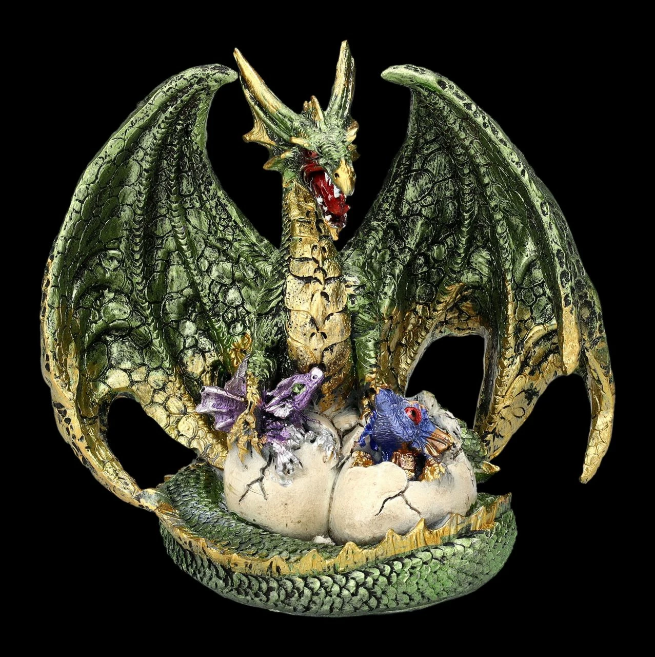 Grüne Drachenfigur Mit Jungen 4 Grüne Drachenfigur Mit Jungen – Bild 2