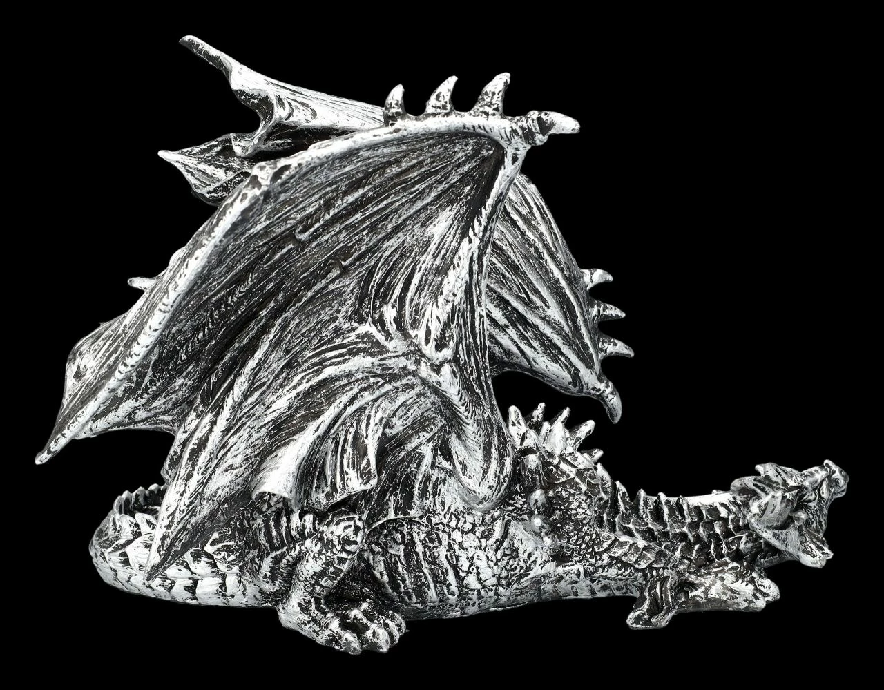 Drachenfigur Silber - Schleicht Sich An 6 Drachenfigur Silber - Schleicht Sich An – Bild 4