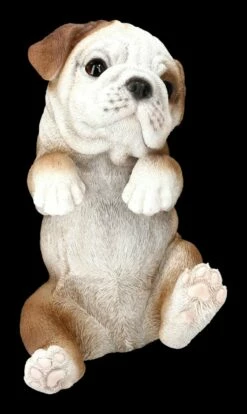 Bulldogge Welpen Figur Als Blumentopf-Hänger