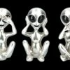 Alien Figuren - Nichts Böses Silberfarben -FIGUREN Verkäufe 2D FS24310 Alien Figur Nichts B ses silberfarben 2 1280x1280