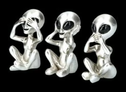 Alien Figuren - Nichts Böses Silberfarben -FIGUREN Verkäufe 2D FS24310 Alien Figur Nichts Boses silberfarben 7 1280x1280