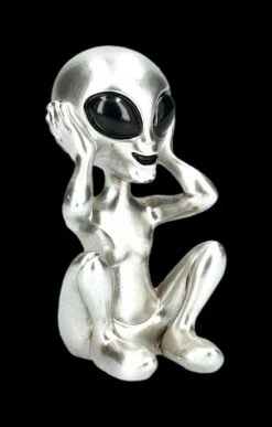 Alien Figuren - Nichts Böses Silberfarben -FIGUREN Verkäufe 2D FS24310 Alien Figur Nichts Boses silberfarben 9 1280x1280