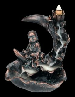 Backflow Räucherhalter - Buddha Mönch Auf Mond