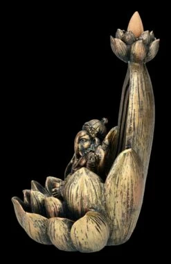 Backflow Räucherhalter - Ganesha Auf Lotus -FIGUREN Verkäufe 2D FS24362 Backflow Raucherhalter Ganesha auf Lotus 3 1280x1280