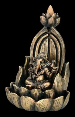 Backflow Räucherhalter - Ganesha Auf Lotus -FIGUREN Verkäufe 2D FS24362 Backflow Raucherhalter Ganesha auf Lotus 7 1280x1280