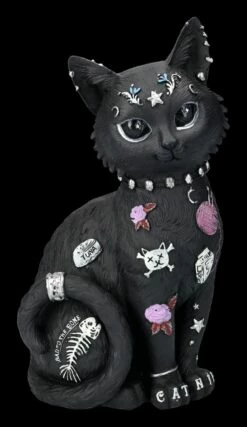 Katzenfigur Mit Tattoos - Bad To The Bone