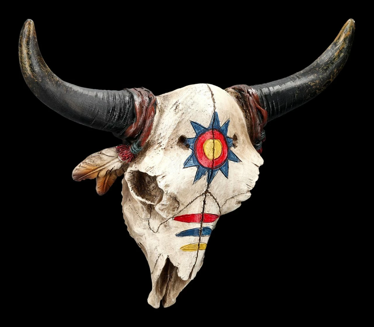 Wanddeko - Bison Totenkopf Mit Kriegsbemalung 3 Wanddeko - Bison Totenkopf Mit Kriegsbemalung